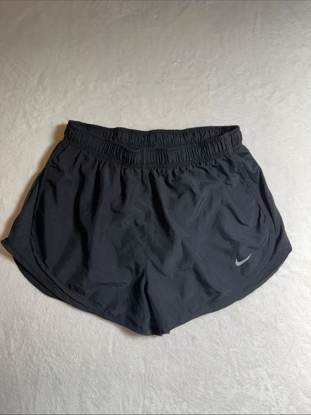 Nike Women’s Black Athletic Running Shorts with Reflective Swoosh